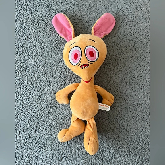 2018 Viacom Ren and Stimpy Plush Toy Chihuahua Stuffed Animal Dog Nickelodeon - Picture 1 of 4